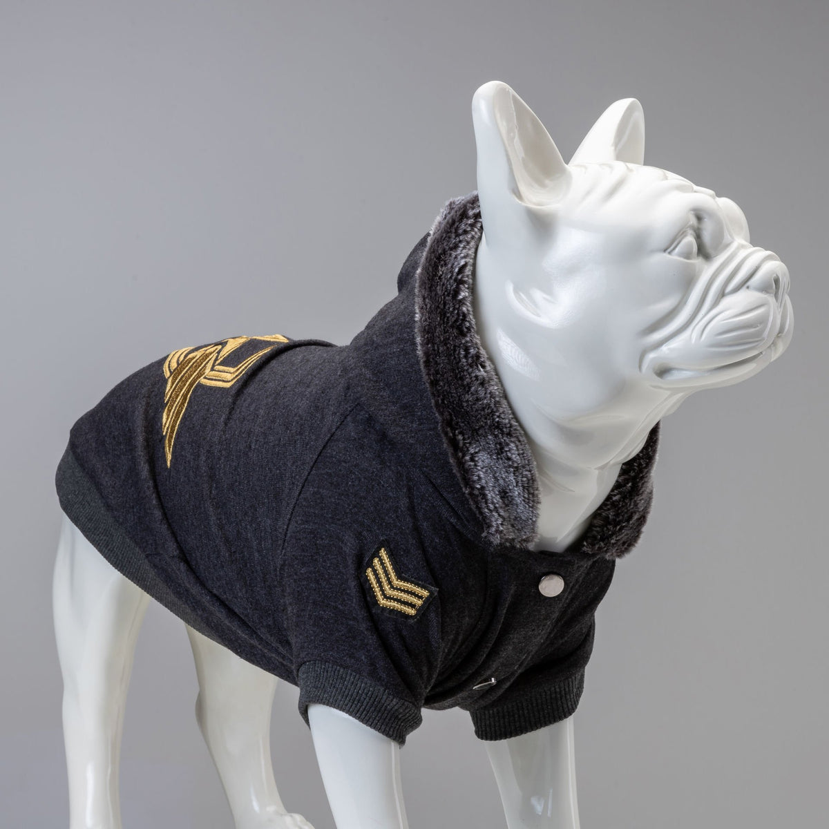 Lindo Dogs Army General Sweatshirt Köpek Kıyafeti Antrasit Beden 0