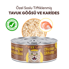 PetzzCats Tavuk  Karides Konserve Kedi Maması 1 Adet 70 Gr