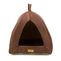 Lepus Keops Piramit Kedi ve Köpek Yatağı Kahverengi 35x35x40 Cm