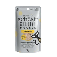Schesir Special Mousse Tavuklu ve Ördek Ciğerli Pouch Yetişkin Konserve Kedi Maması 1 Adet 70 Gr