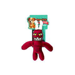 PetzzDogs Heady Sesli Dayanıklı Peluş Köpek Çiğneme Oyuncağı Bordo 22x16 Cm