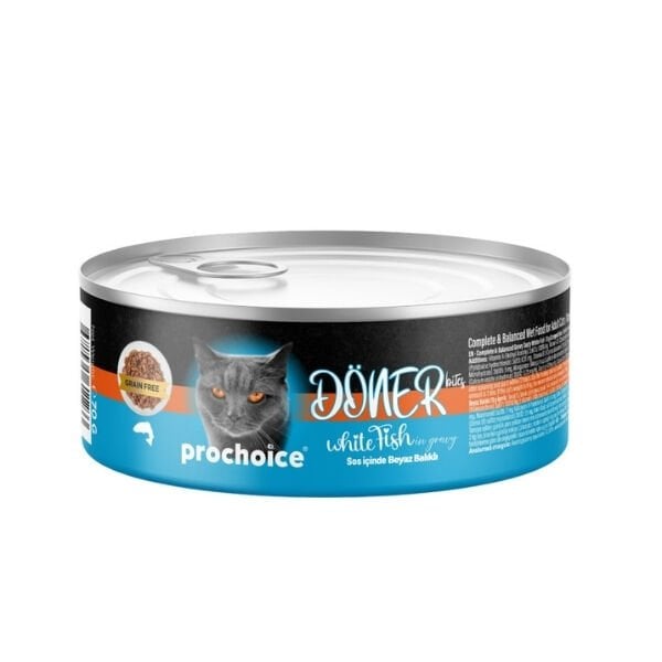 Prochoice Döner Bites Sos İçinde Beyaz Balıklı Yetişkin Konserve Kedi Maması 70 Gr 1 Adet