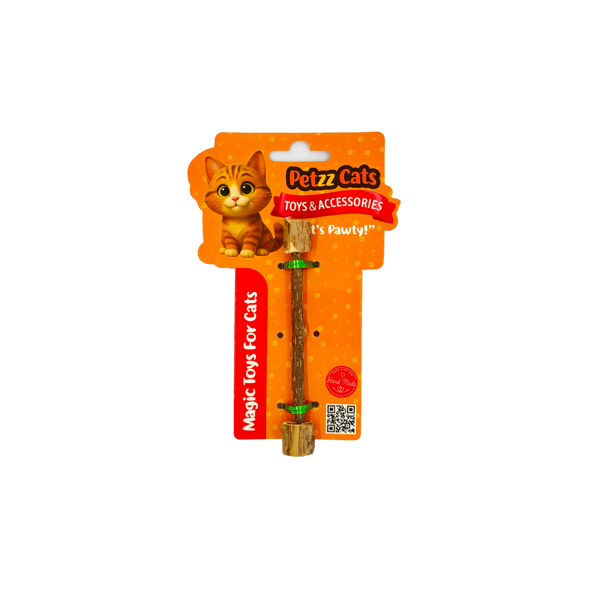 PetzzCats Halter Matatbi Çubuğu Doğal Kedi Çiğneme Oyuncağı Kahverengi 1x11 Cm