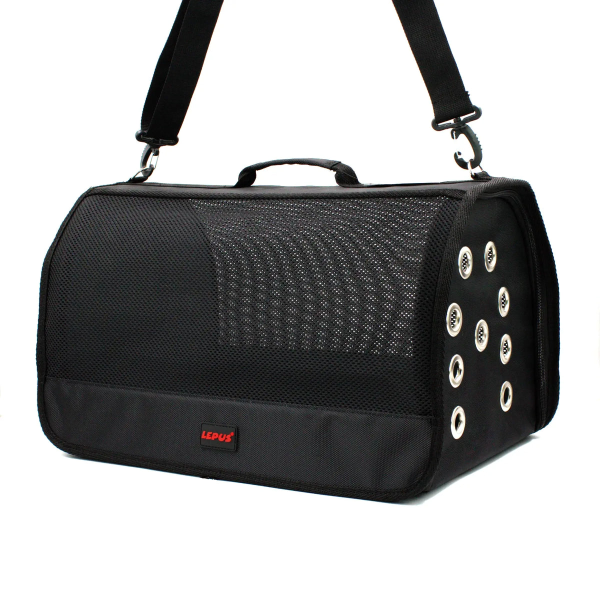 Lepus Mesh Bag Omuz Askılı Kedi ve Küçük Irk Taşıma Çantası Siyah 28x45x28 Cm