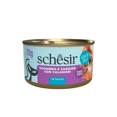 Schesir Sos İçinde Sardalya ve Uskumrulu Yetişkin Konserve Kedi Maması 1 Adet 70 Gr