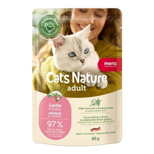 Mera Cats Nature Somonlu Pouch Yetişkin Konserve Kedi Maması 85 Gr 1 Adet