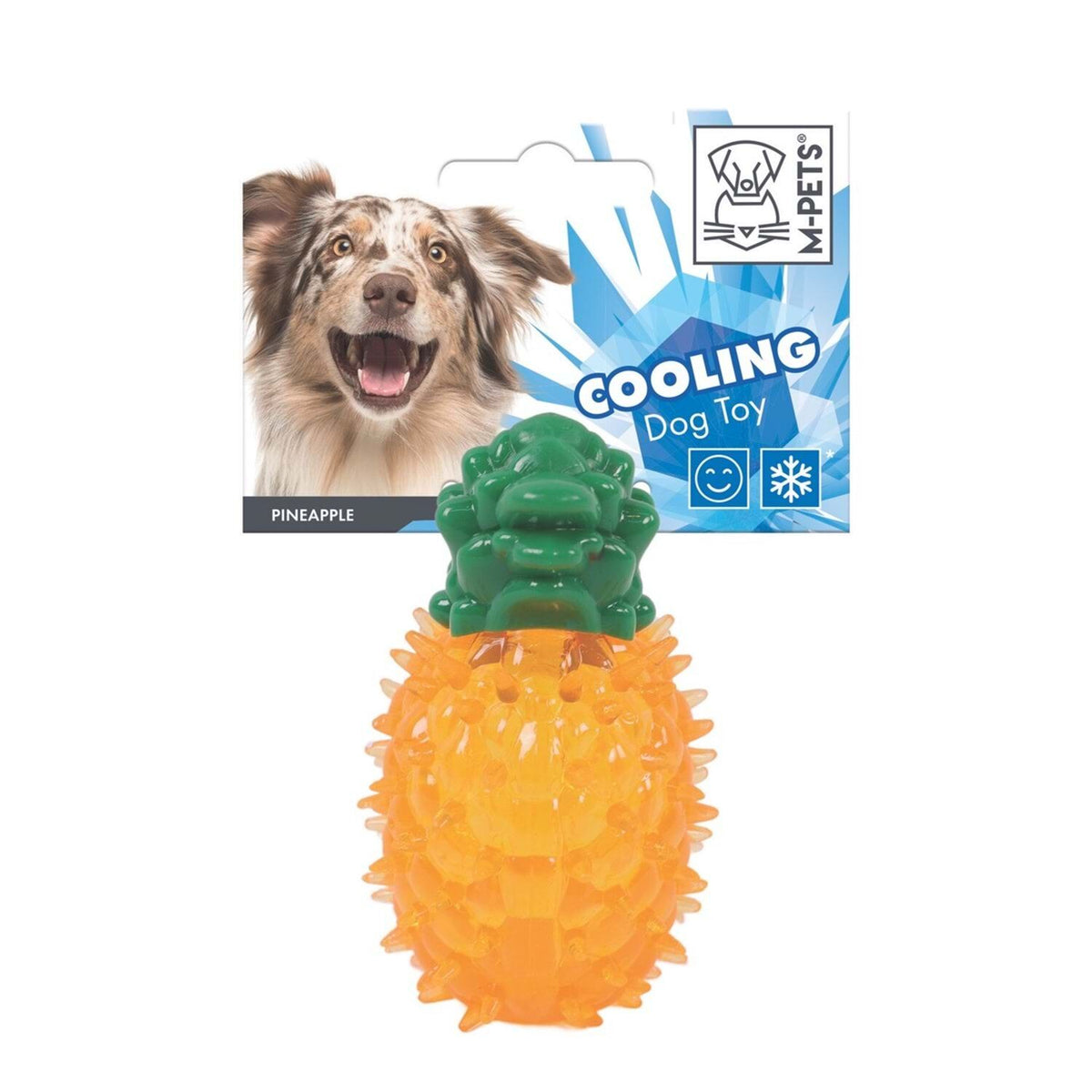 M-Pets Cooling Pineapple Serinletici Plastik Köpek Oyuncağı 12 Cm Turuncu