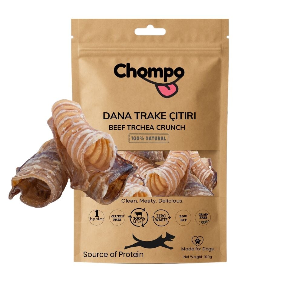 Chompo Kurutulmuş Dana Trake Köpek Ödül Maması 100 Gr