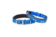 Doggie Comfort Dokuma Kemikli Köpek Boyun Tasması Small Mavi 2x30-35 Cm
