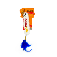 PetzzCats Worm Matatabi ve Çıngırak Sesli Peluş Kedi Oyuncağı Beyaz 28x4 Cm