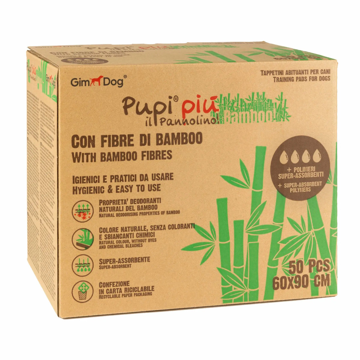 Gimdog Pupi Piu Bamboo Köpek Tuvalet Eğitim Pedi 60x90 Cm 50 Adet