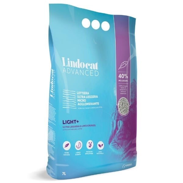 Lindocat Advanced Light Ultra Hafif Diatomit Topaklanan Kedi Kumu 1 Adet 7 Lt