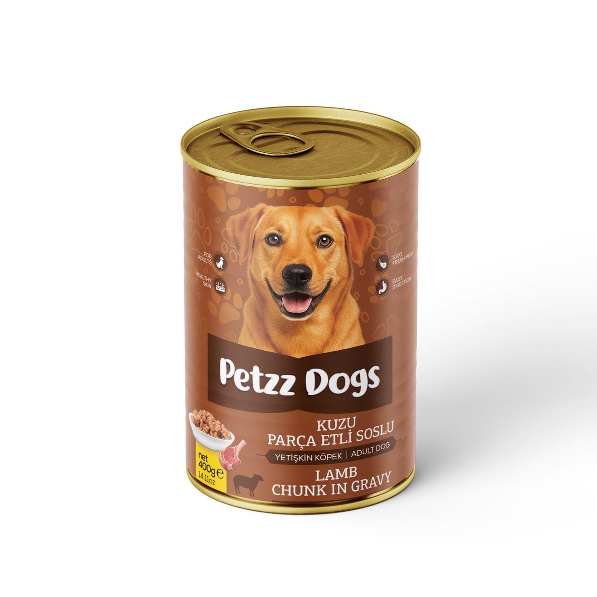 PetzzDogs Kuzu Etli Yetişkin Köpek Konservesi 400 Gr 1 Adet