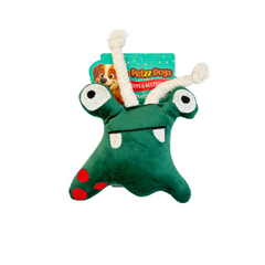 PetzzDogs Kırpık Sesli Dayanıklı Peluş Köpek Çiğneme Oyuncağı Yeşil 16x14 Cm