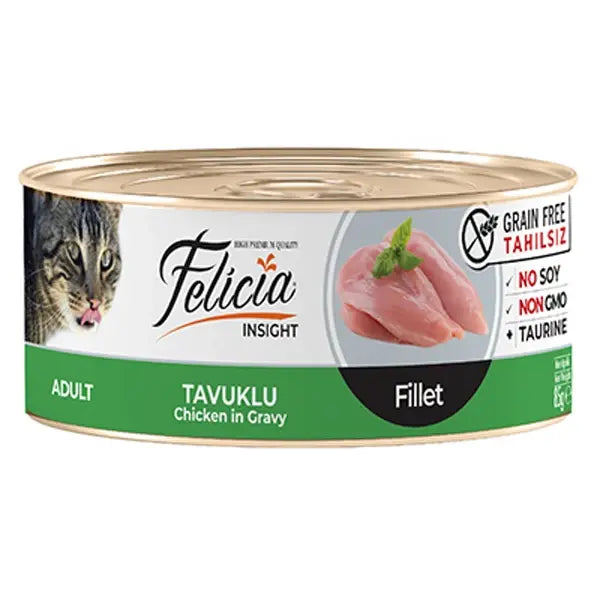 Felicia Tahılsız Tavuklu Fileto Yetişkin Konserve Kedi Maması 1 Adet 85 Gr