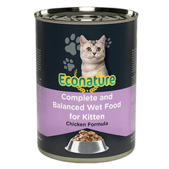 Econature Kitten Tavuklu Yavru Konserve Kedi Maması 1 Adet 400 Gr