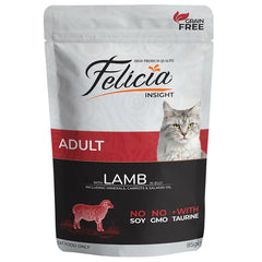 Felicia Tahılsız Kuzu Etli Pouch Yetişkin Konserve Kedi Maması 1 Adet 85 Gr