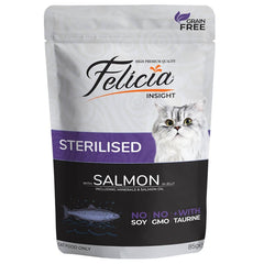 Felicia Tahılsız Somonlu Pouch Kısırlaştırılmış Konserve Kedi Maması 1 Adet 85 Gr