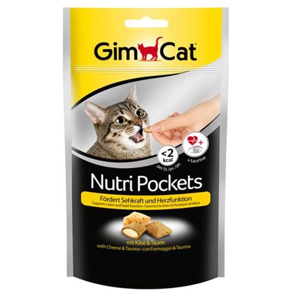 Gimcat Nutri Pockets Peynir Taurin Kedi Ödül Maması Tablet 1 Adet 60 Gr