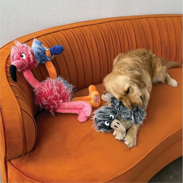 Kong Comfort Jumbo Bird Flamingo Şeklinde Peluş Köpek oyuncağı Xlarge
