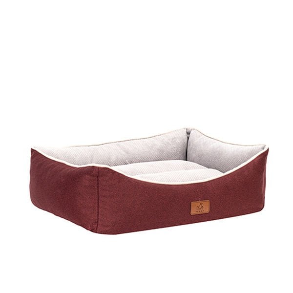 Peggy Lola Köpek Yatağı Bej Bordo Small 50x38x25 Cm