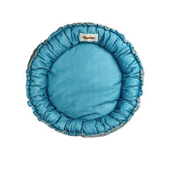Petzz Sunflower Çift Taraflı Peluş Kedi ve Köpek Yatağı Gri/Mavi 85 Cm