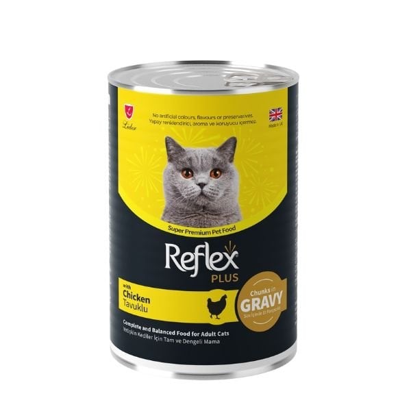 Reflex Plus Sos İçinde Tavuklu Yetişkin Konserve Kedi Maması 400 Gr