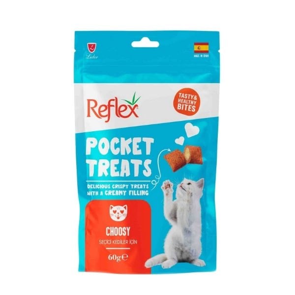 Reflex Pocket Treats Tavuklu Seçici Kediler için Kedi Ödül Maması 1 Adet 60 Gr