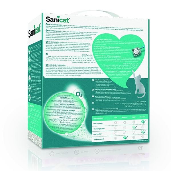 Sanicat Active White Ultra Topaklanan Doğal Kedi Kumu 6 Lt