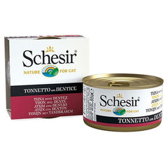 Schesir Ton Balıklı ve Sinarit Balıklı Jöleli Konserve Yetişkin Kedi Maması 85 Gr